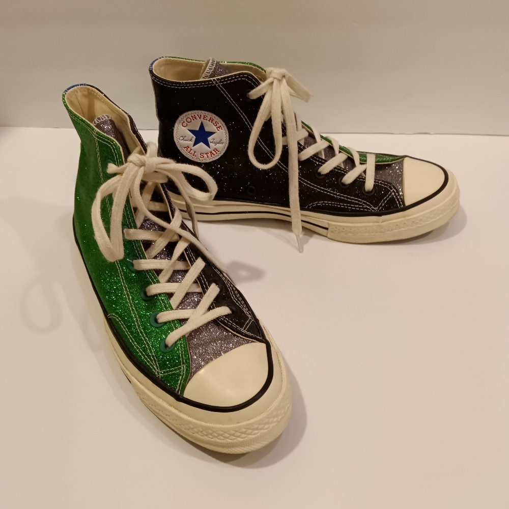 RARE UNISEX JW Anderson x Converse Chuck 70 High Glitter Pack High Tops - Picture 7 of 15